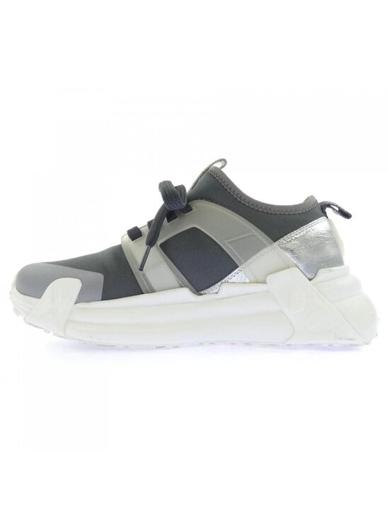 Rick Owens: Moncler + Rick Owens Gray Trailgrip Megalace  Moncler Sneakers Gray